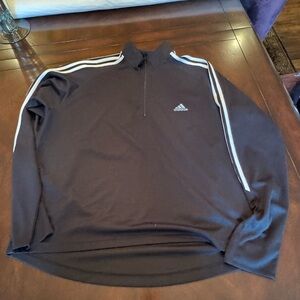 adidas Black Athletic Top with White Logo